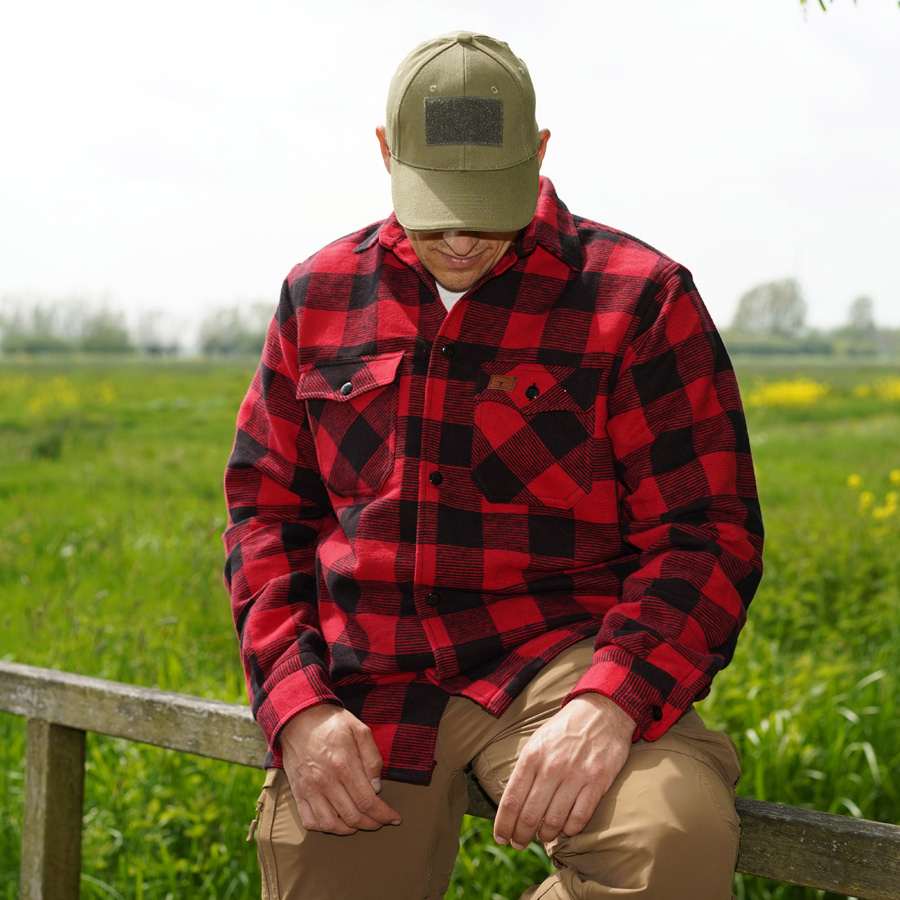 Flanel Houthakkers Hemd (Black/Red)