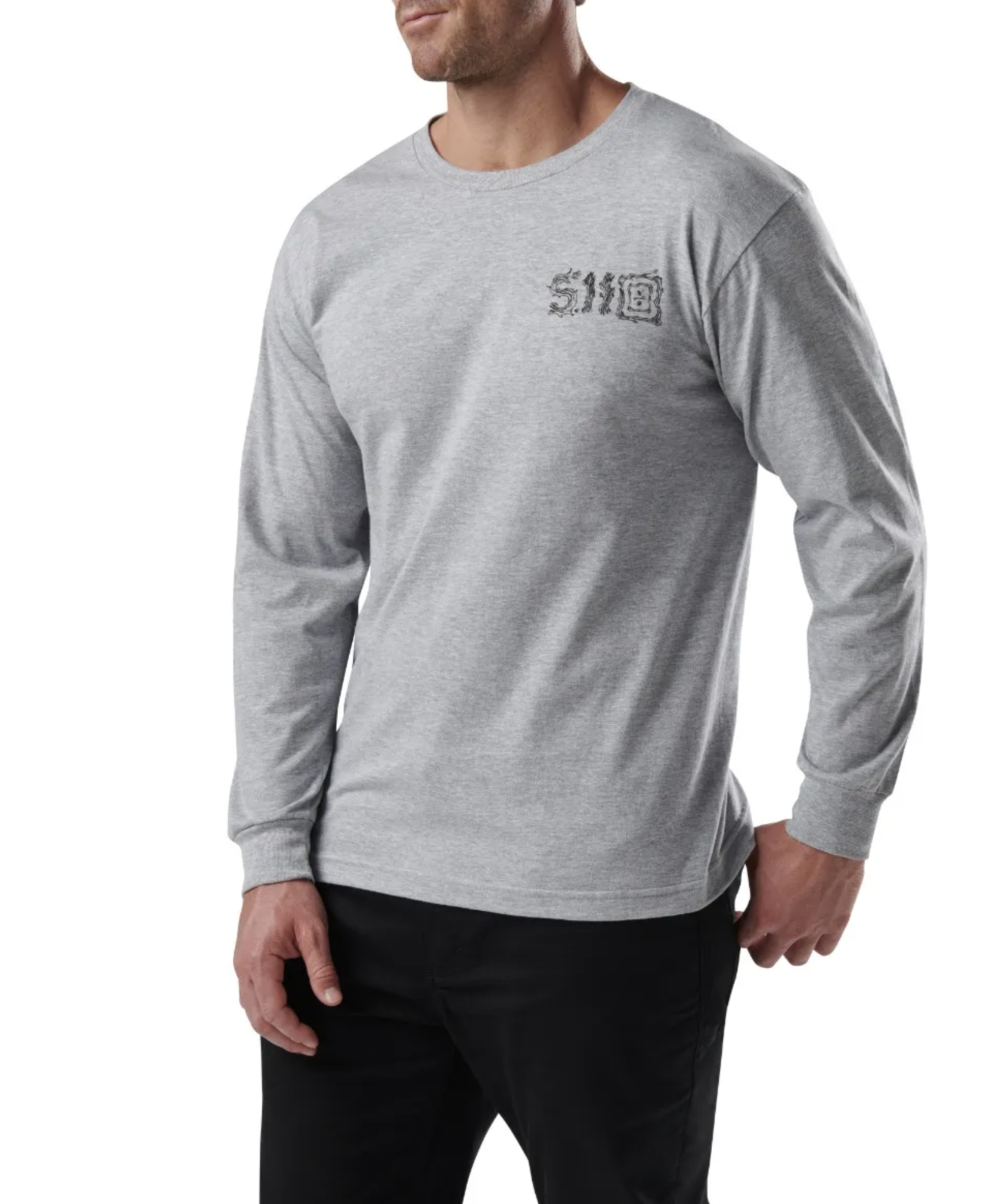 Stay Sharp Long Sleeve T-Shirt (Heather Gray)