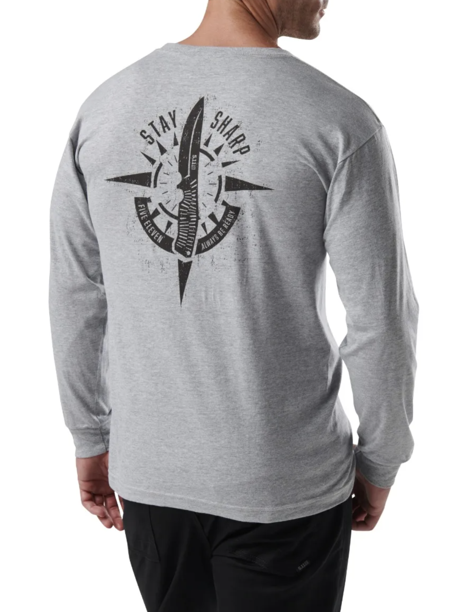 Stay Sharp Long Sleeve T-Shirt (Heather Gray)