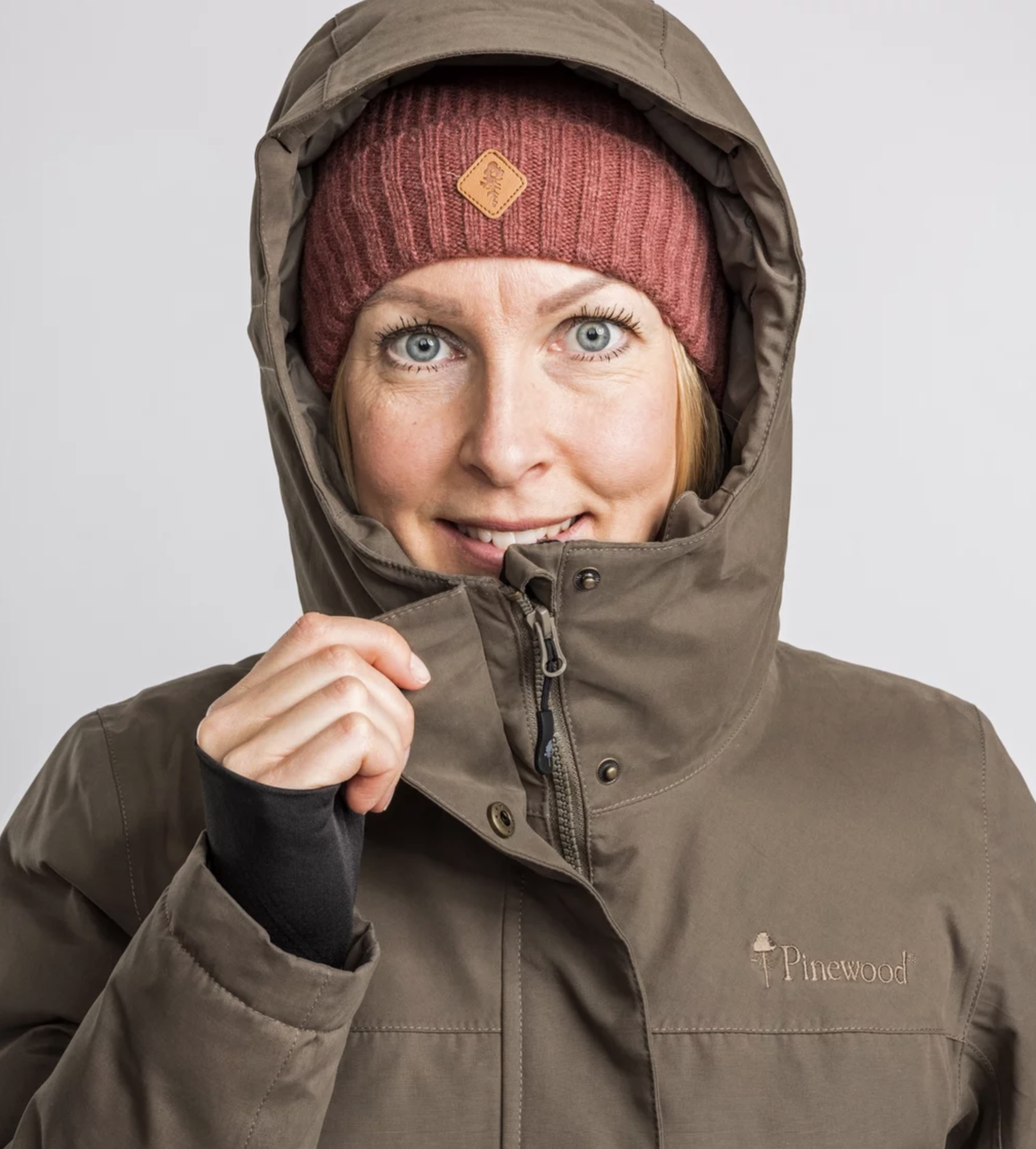 Dames Värnamo Padded Jas (Donker Koper)