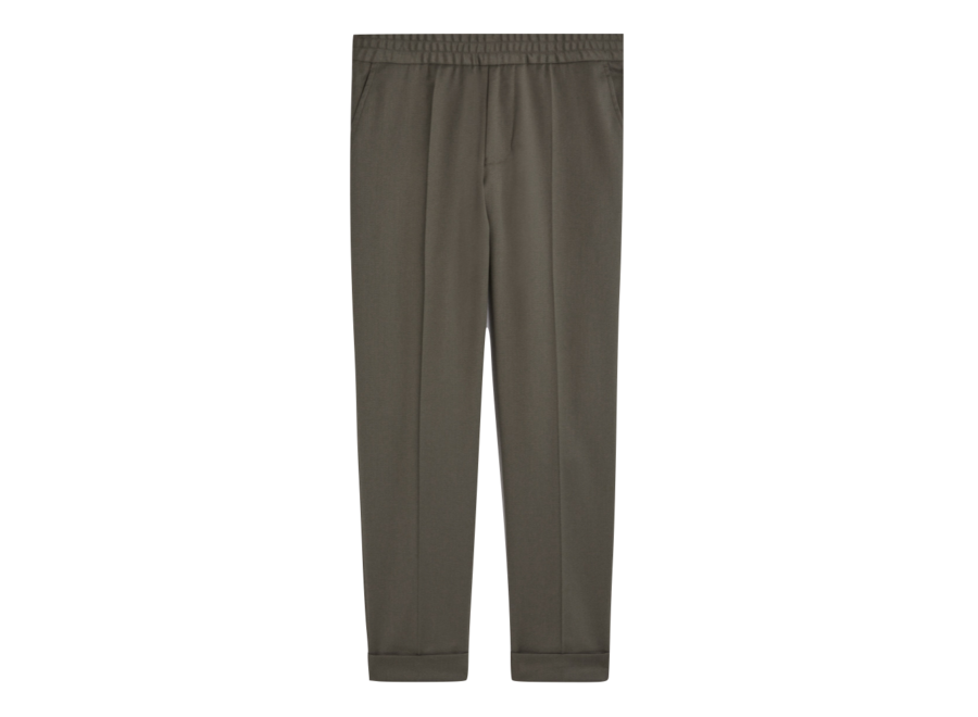 Terry Cropped Trouser - Olive