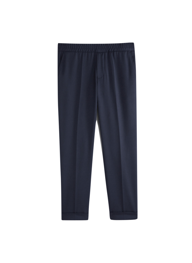 Terry Cropped Trousers - Navy