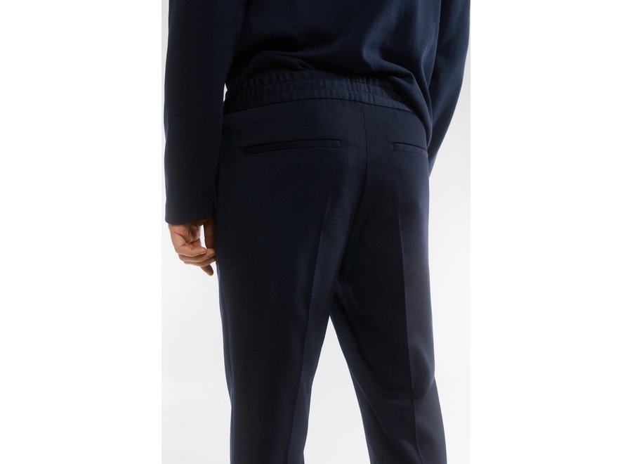 Terry Cropped Trouser - Navy