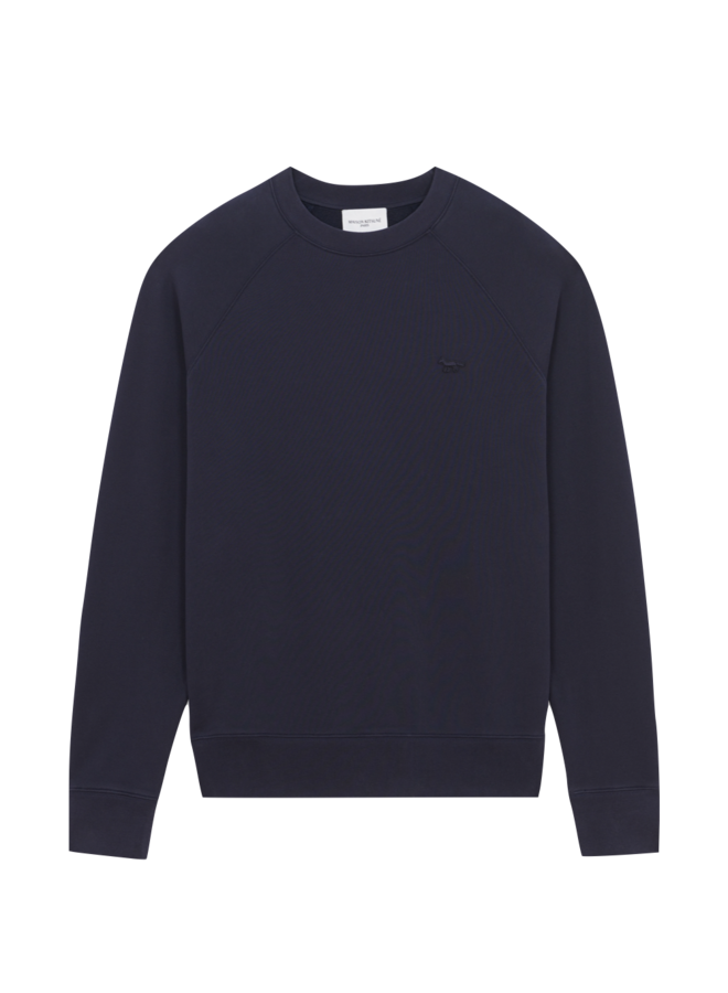 Tonal Fox Patch Clean Sweatshirt - Navy