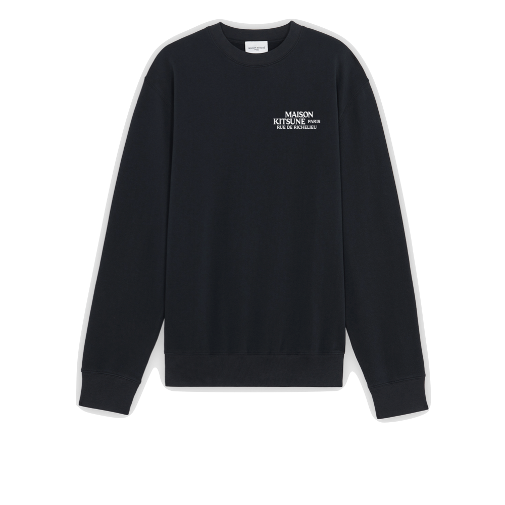 Rue De Richelieu Loose Sweatshirt - Black - Mensroom