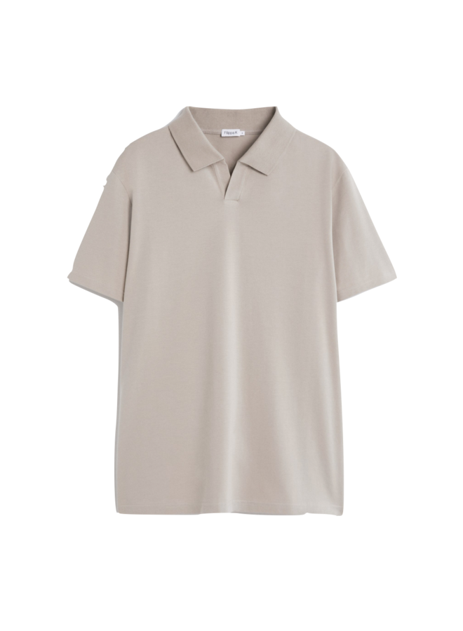 Lycra Polo T-Shirt – Grey Beige