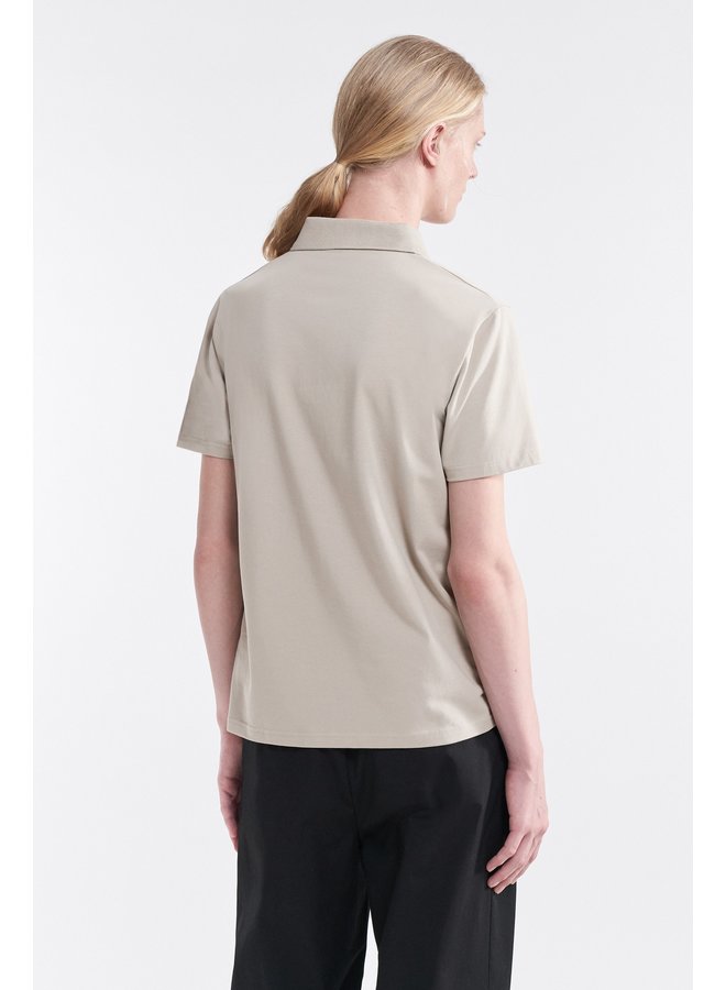 Lycra Polo T-Shirt – Grey Beige