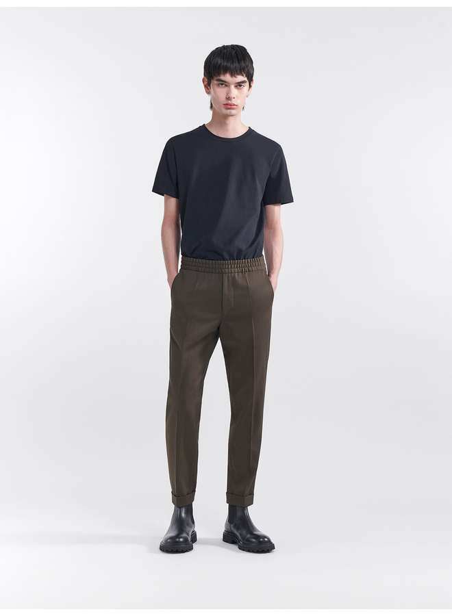 Terry Cropped Trousers - Dark Fores