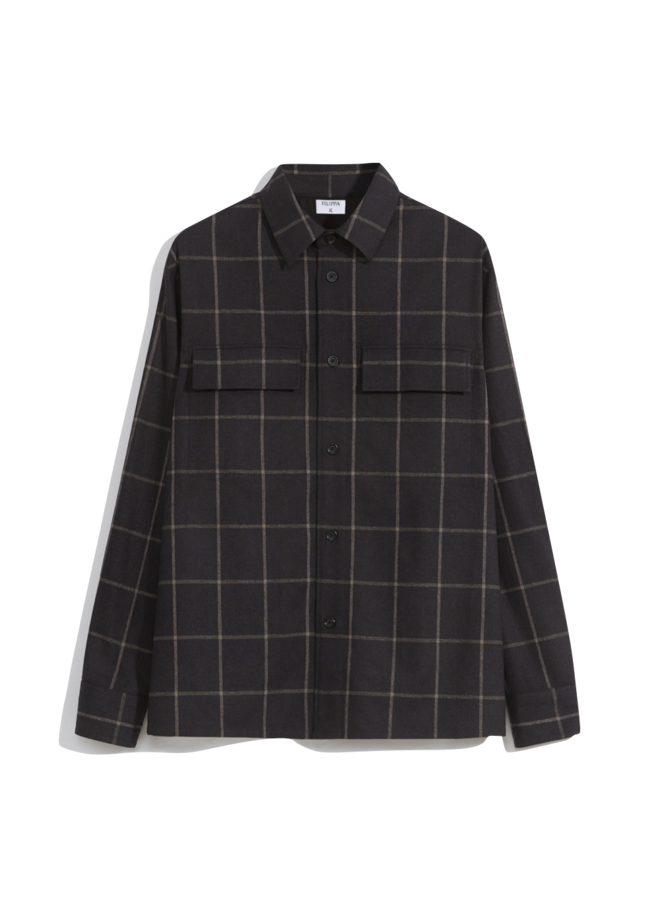 Remy Check Overshirt - Navy Check