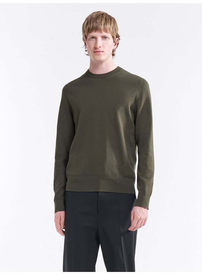 Cotton Merino Sweater - Dark Fores