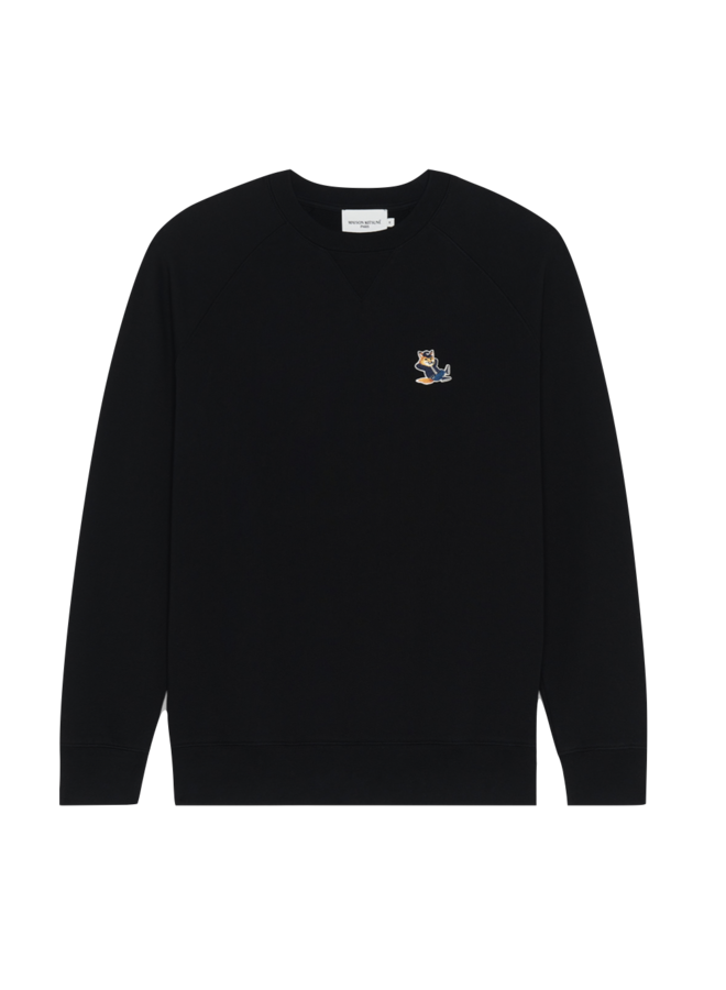 Dressed Fox Patch Classic Sweatshirt - Black