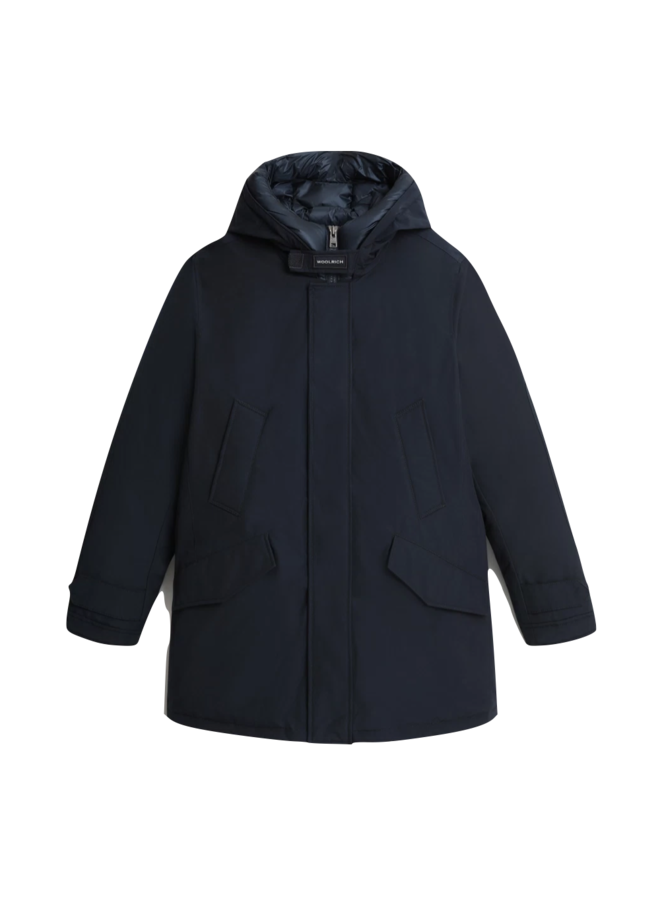 Polar High Collar Parka - Melton Blue