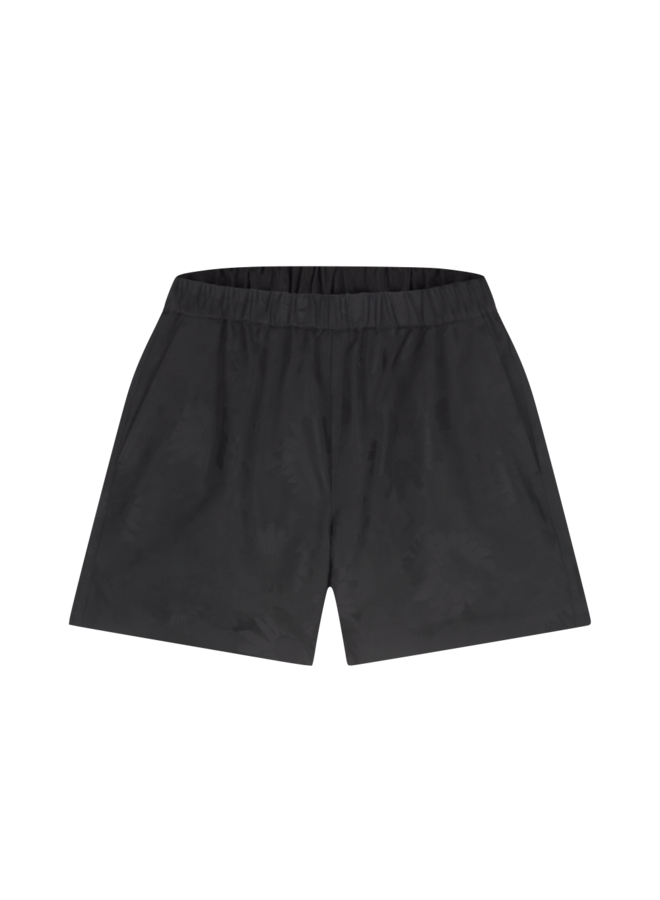 Flower Jacquard Shorts - Black Jacquard