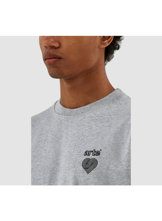 Taut Embroi Heart Logo T-shirt - Grey