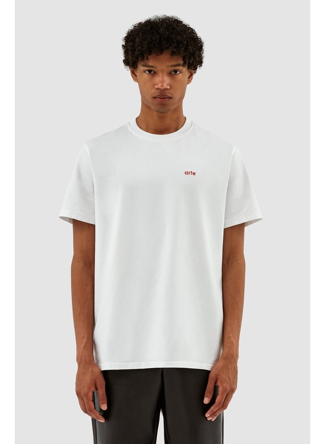 Taut Back R Print T-shirt - White