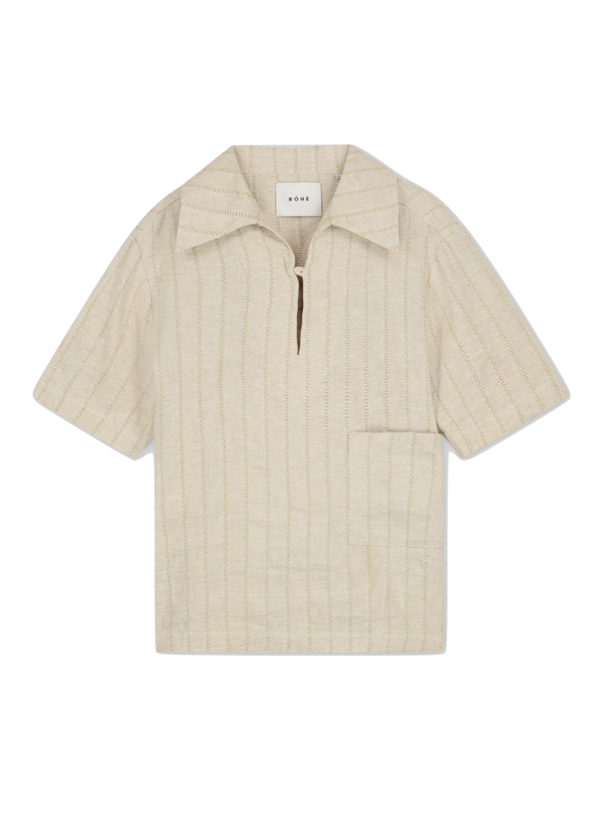 Resort Linen Kaftan - Straw