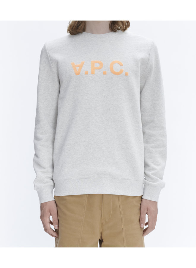 Sweat Vpc Bicolore H - Ecru / Orange