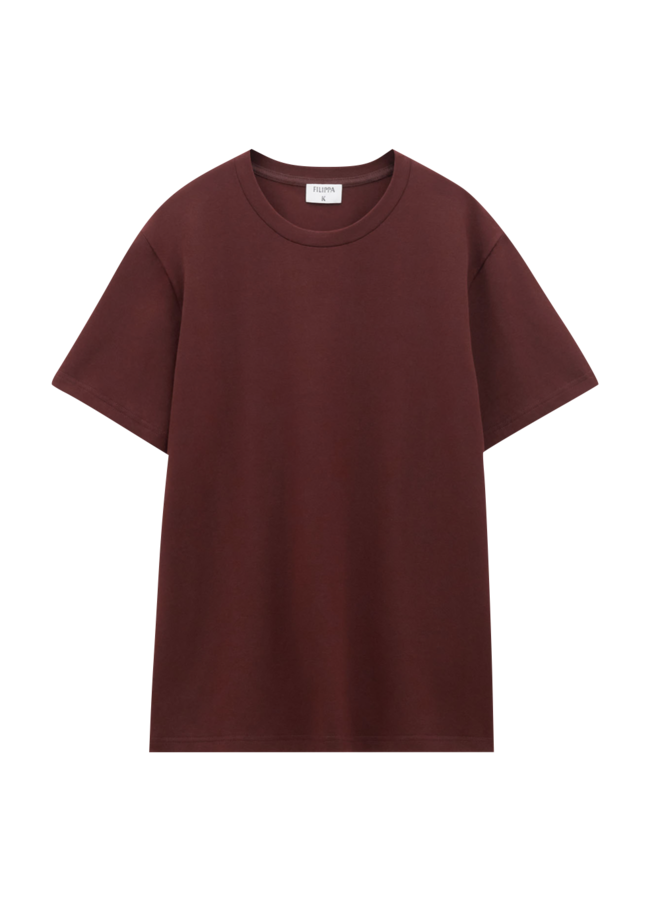 Stretch Cotton Tee - Brandy