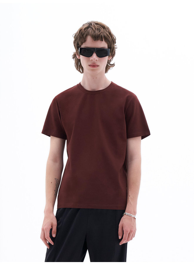 Stretch Cotton Tee - Brandy