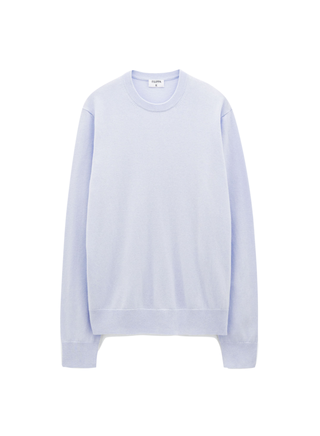 Cotton Merino Sweater - Ice Blue