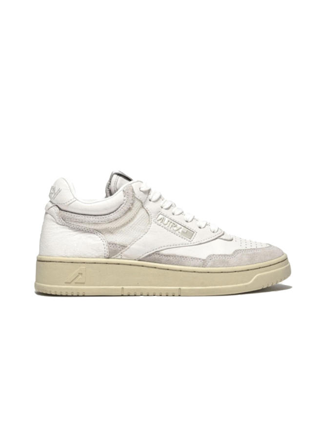 Open Mid Man Leat/Leat - White