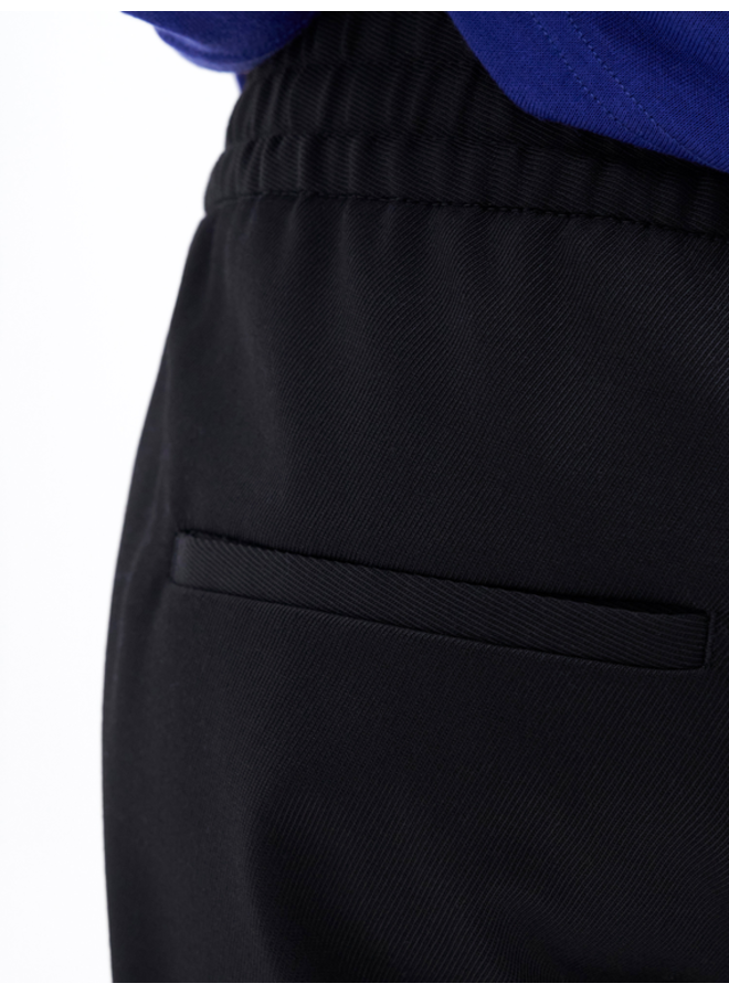 Relaxed Wool Trousers - Black - Mensroom