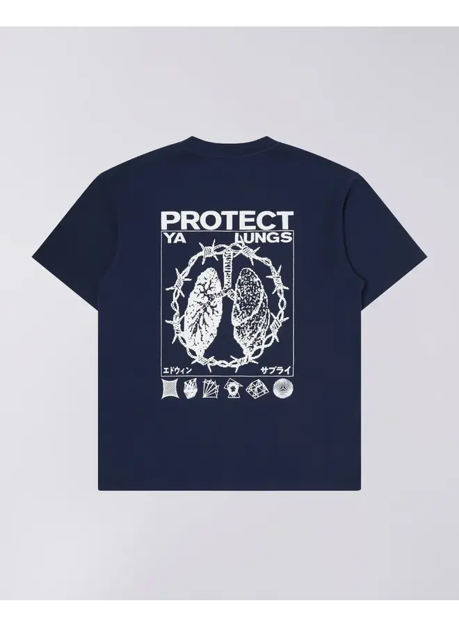 Protect Ya Lungs Tee – Maritime Blue