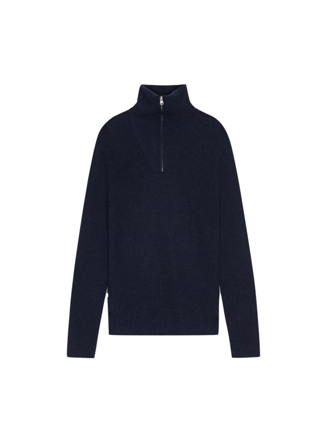 Carl half zip 6336 - Navy Blue