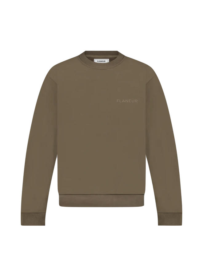 Tonal Logo Sweater - Brown