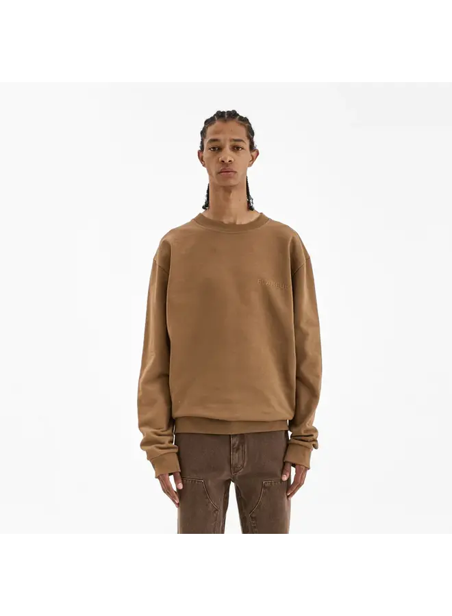 Tonal Logo Sweater - Brown