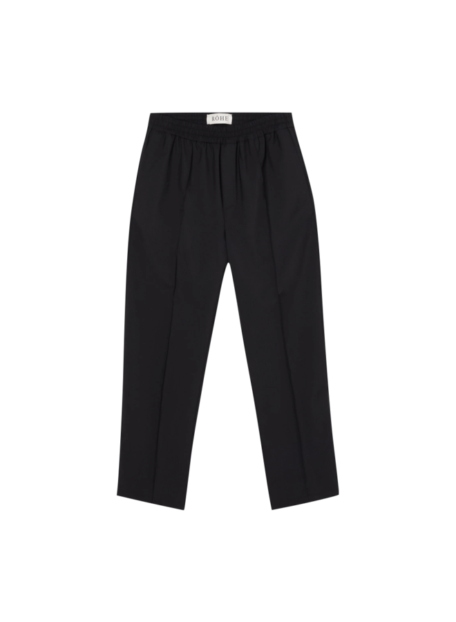 Elastic Waistband Trousers - Noir