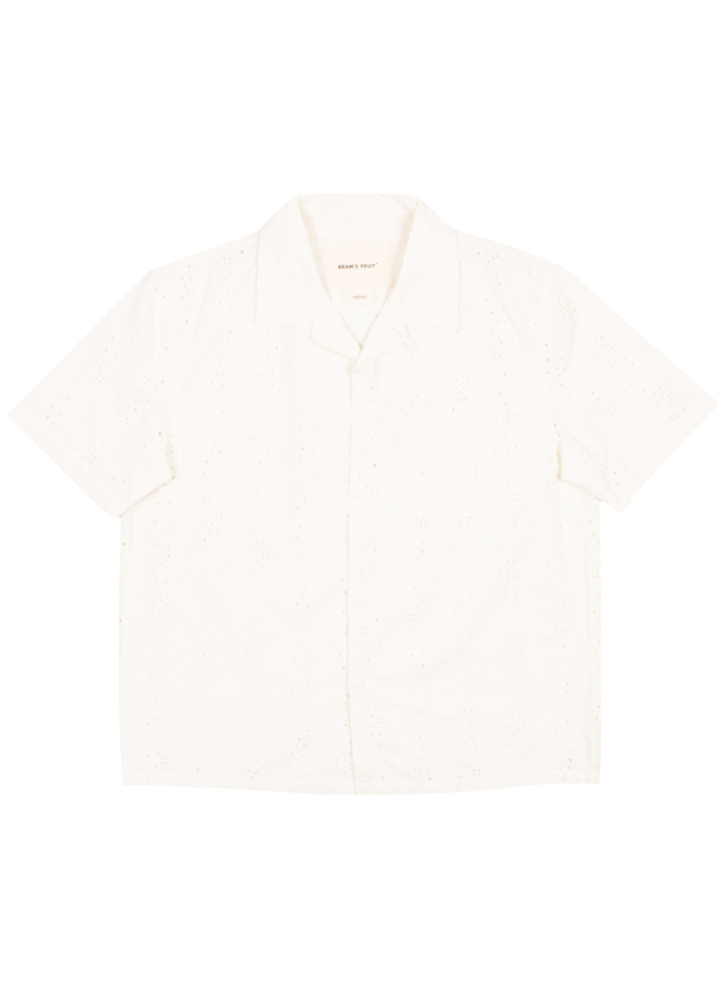 Broderie Shirt Shortsleeve - Off White