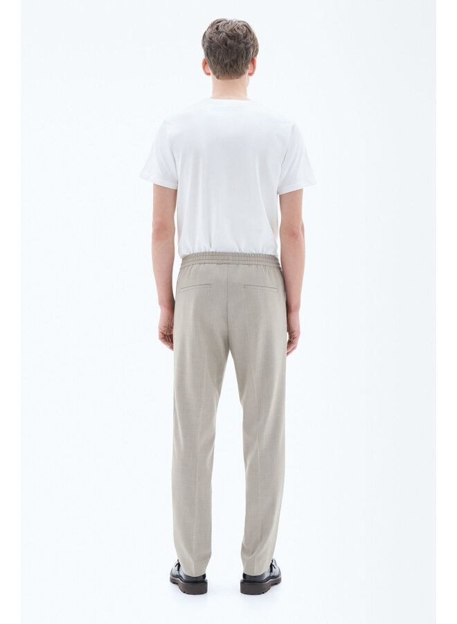 Relaxed Wool Trousers - Sage Melan