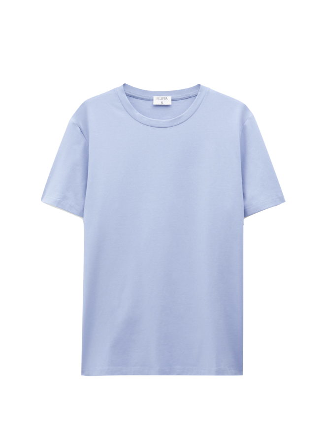 Stretch Cotton Tee - Faded Blue