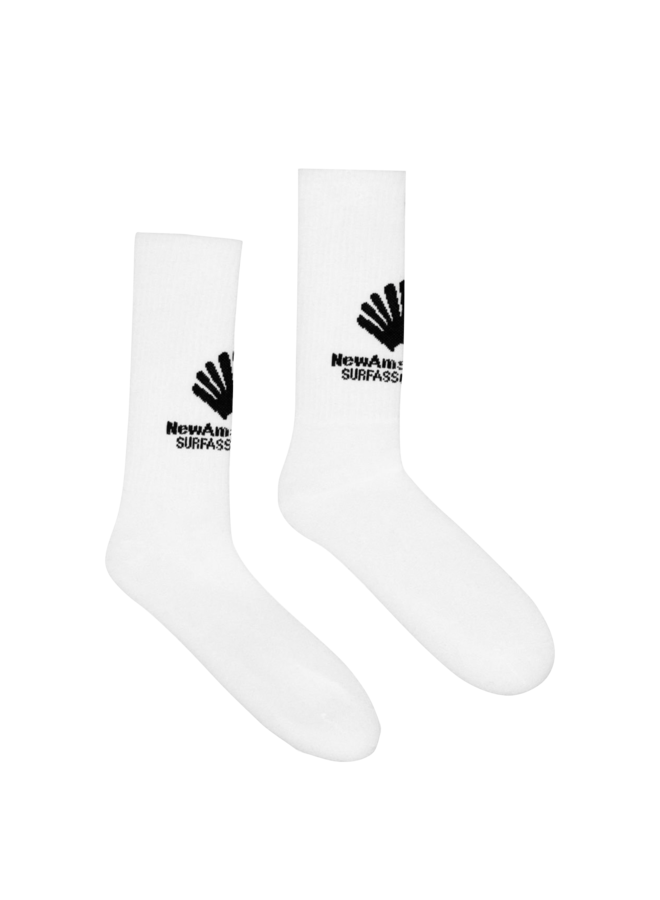 Front Logo Sock – White