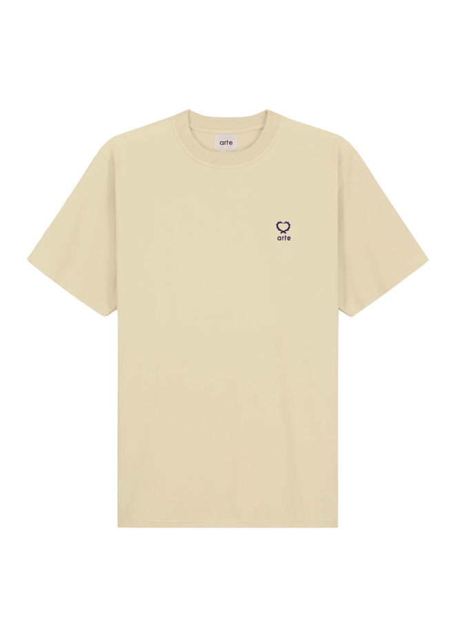 Teo Small Heart T-shirt - Cream