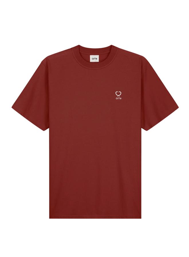 Teo Small Heart T-shirt - Bordeaux