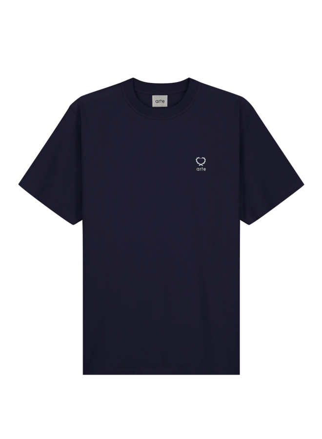 Teo Small Heart T-shirt - Navy