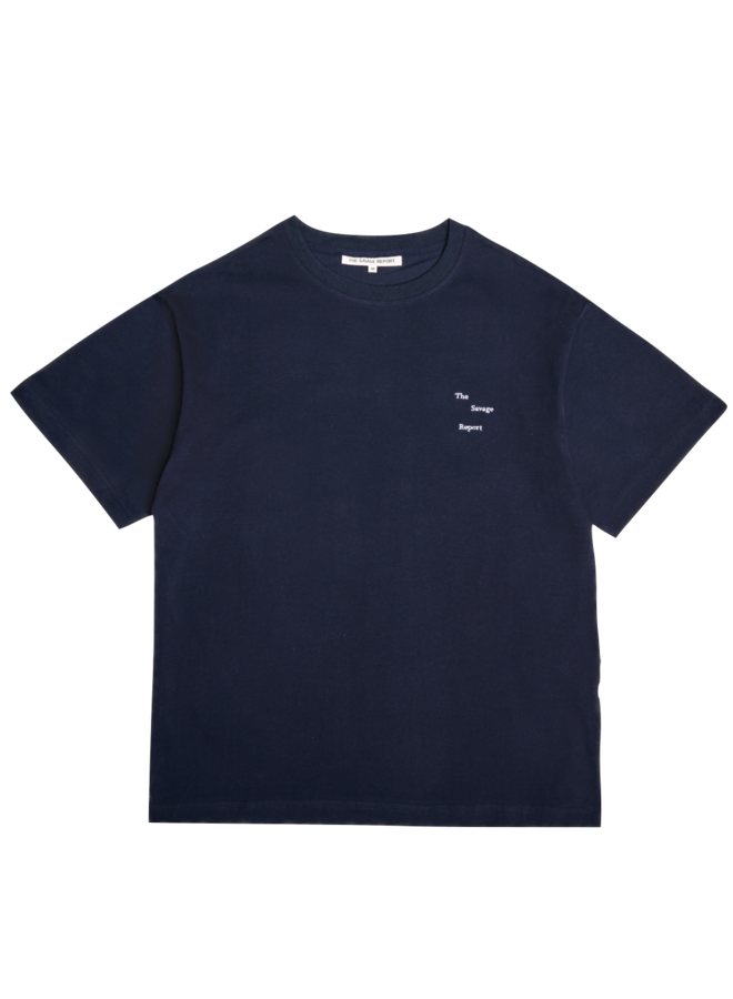 Wavy Logo T-Shirt - Navy