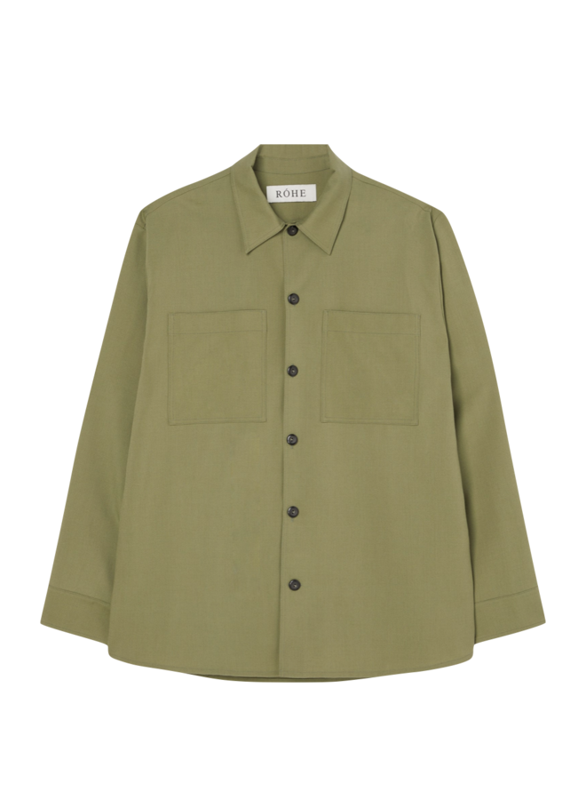 Oversized Wool Overshirt - Sage