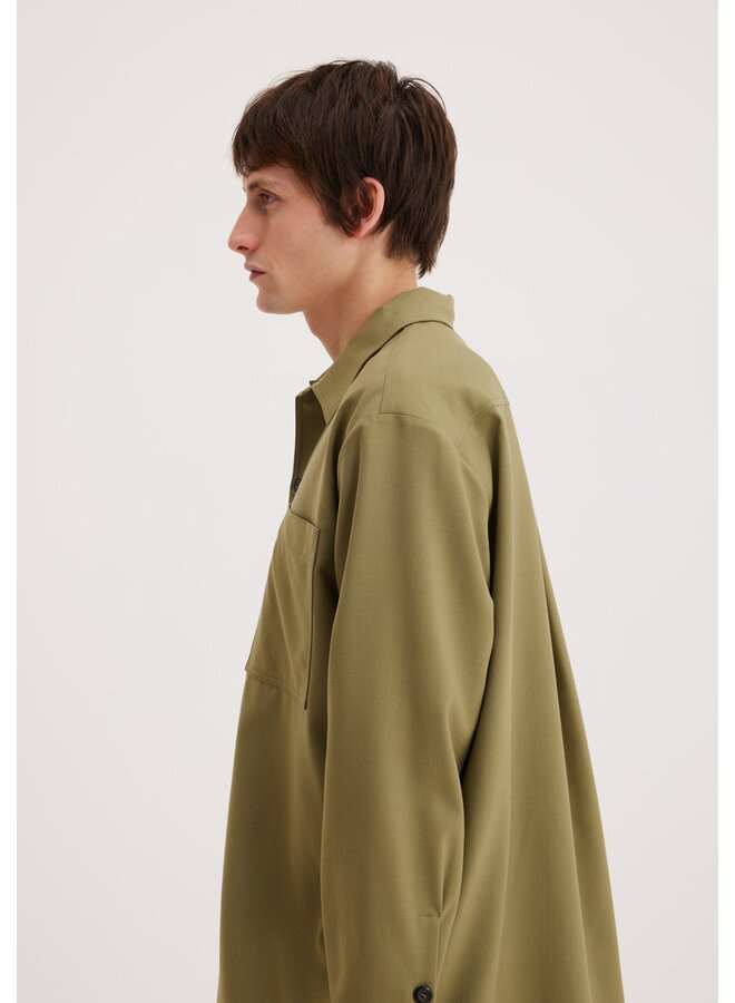 Oversized Wool Overshirt - Sage