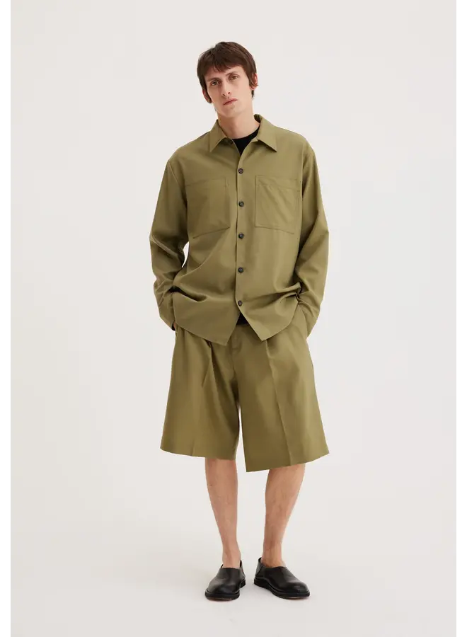 Oversized Wool Overshirt - Sage