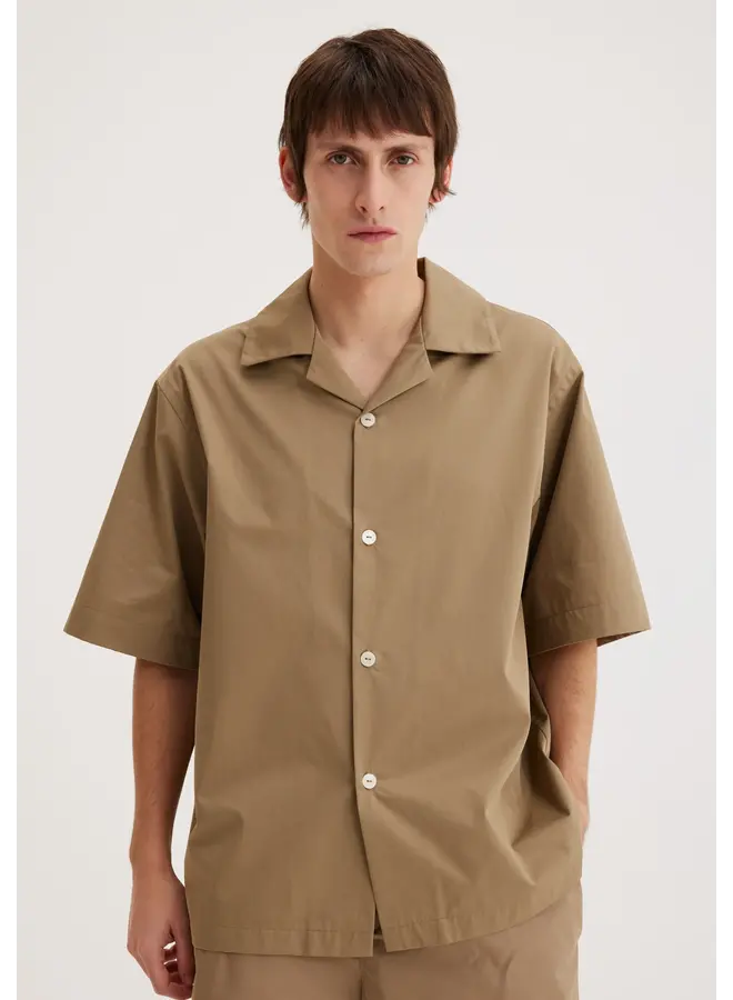 Camp Collar Short Sleeve Shirt - Toffee