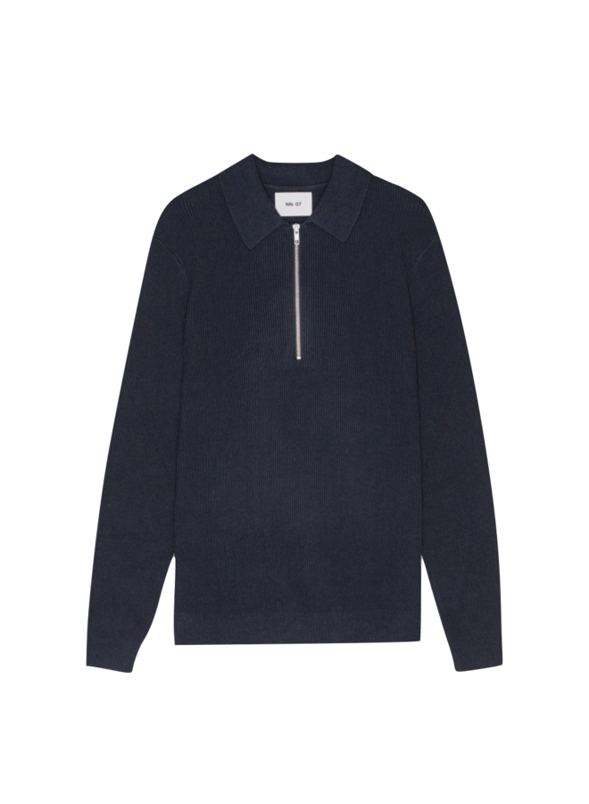 Hansie LS Zip 6600 - Navy Blue