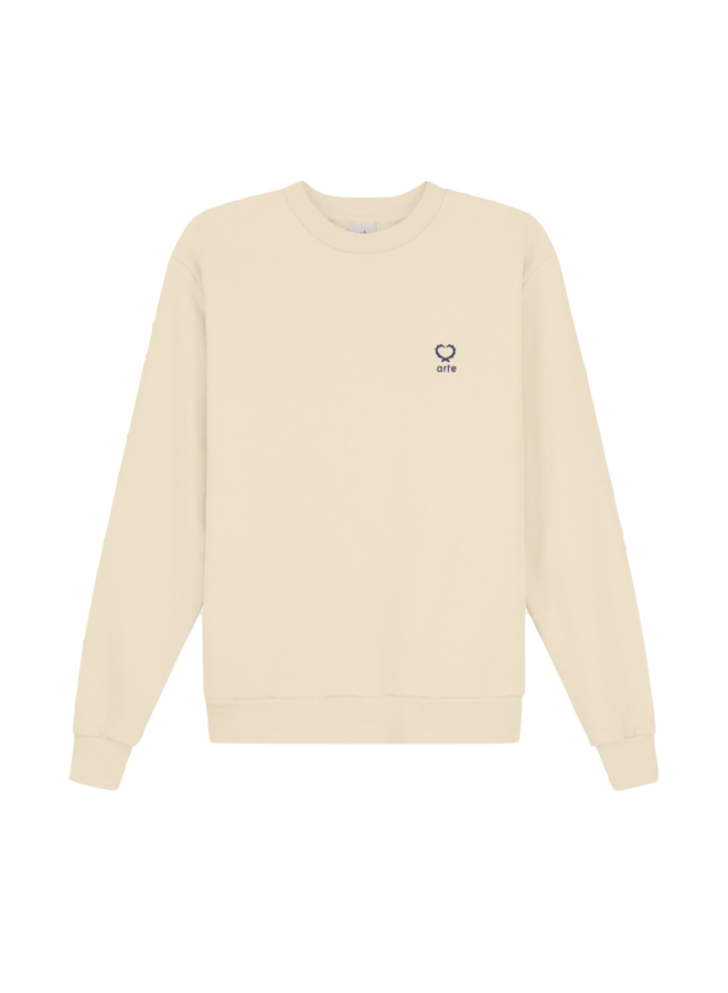 Carlos Small Heart Crewneck - Cream