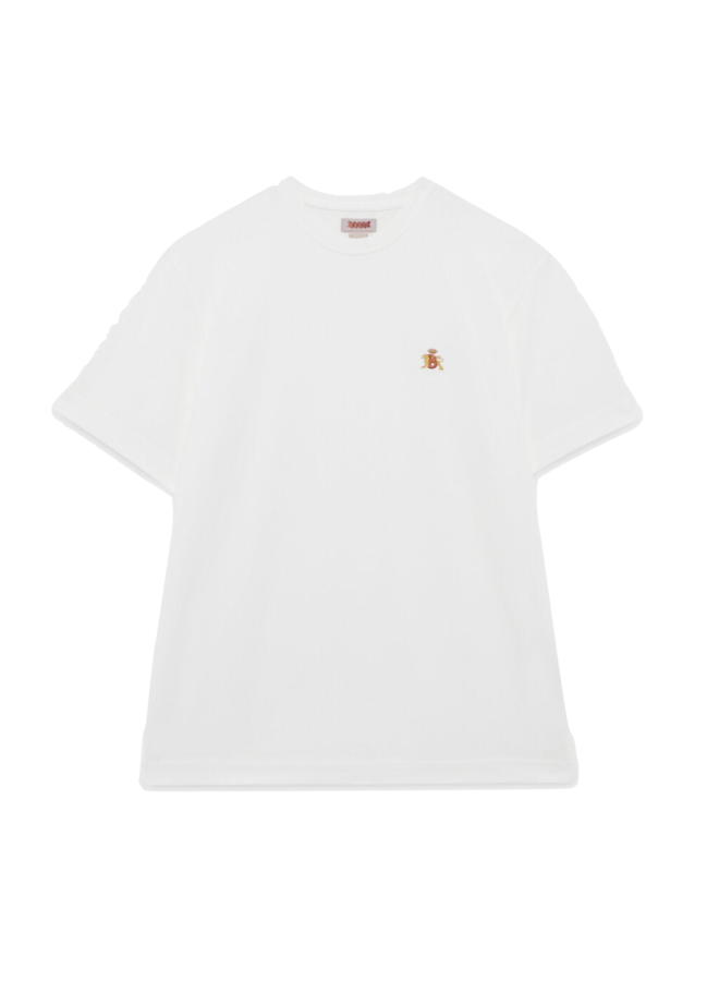 Logo Tee Embroidery – White