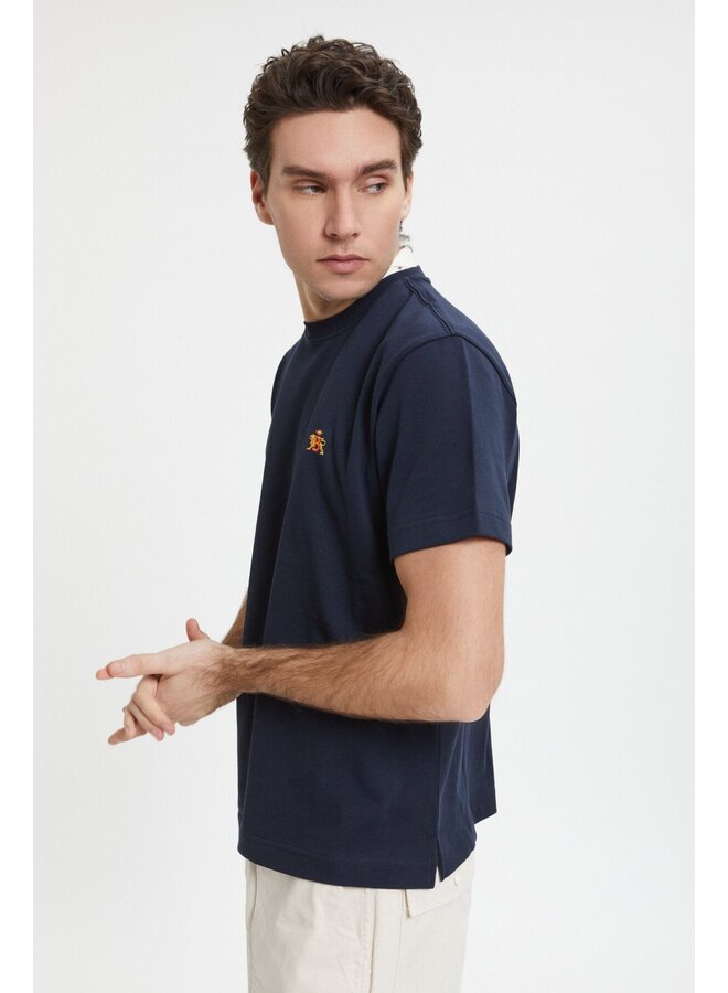 Logo Tee Embroidery – Navy