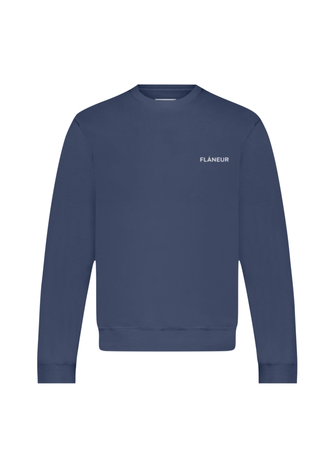 Essential Logo Sweater Deep - Deep Blue