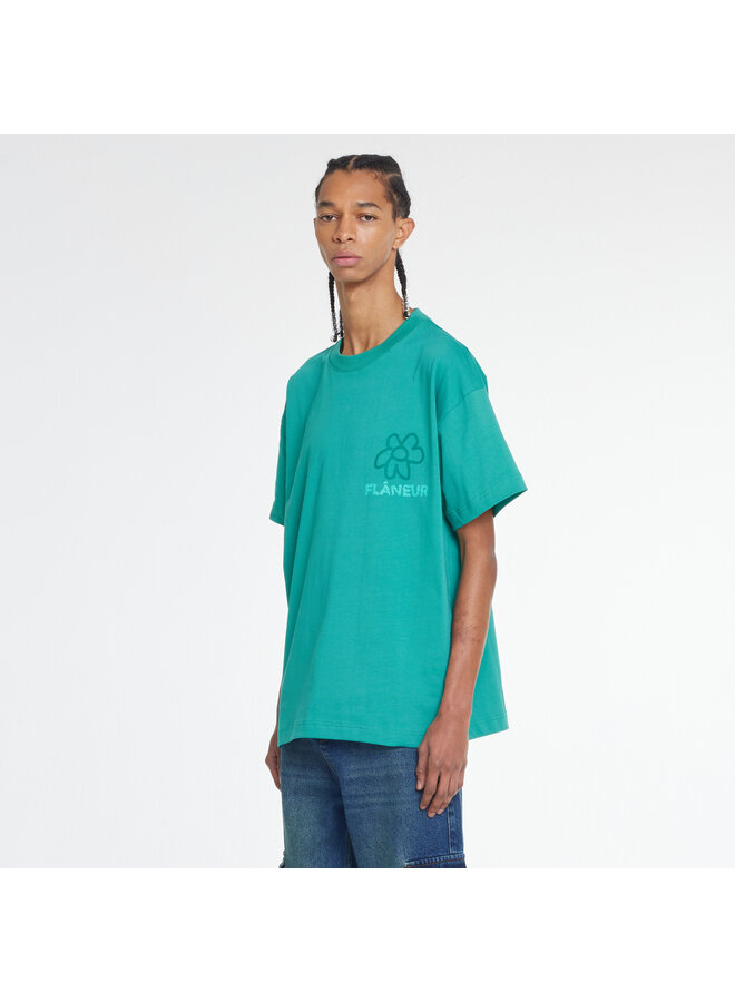Flower Doodle T-Shirt - Green