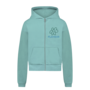 Flower Doodle Zip-up Hoodie - Green